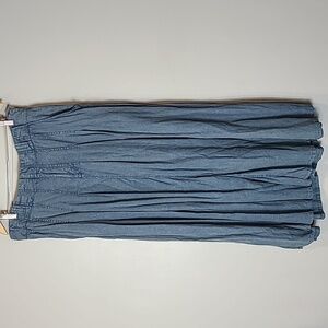Free People Blue Maxi Skirt